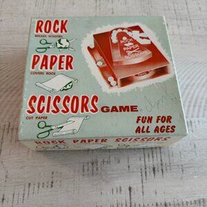 Very rare, vintage 1961 Schaper Rock Paper Scissors Game #111